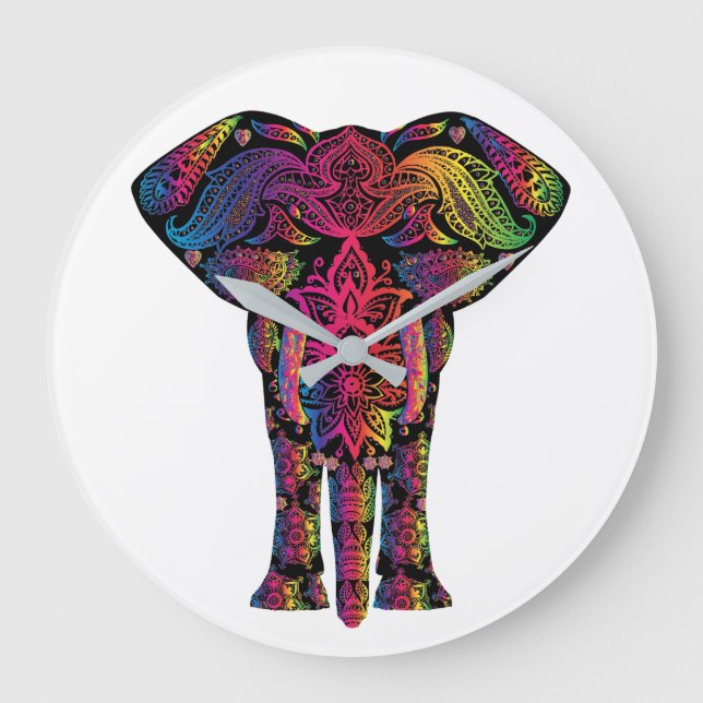 Mandela Elephant Large Clock (Front)