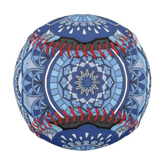 Mandela Flower Blue Baseball