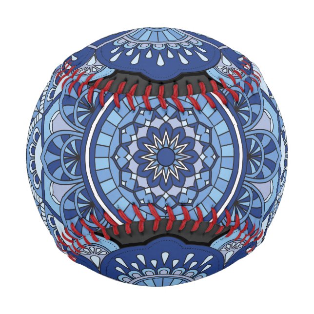 Mandela Flower Blue Baseball (Front)