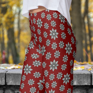 Mandela on Deep Red Leggings