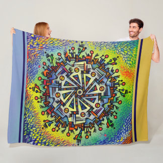 Mandela pattern fleece blanket