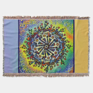 Mandela pattern throw blanket