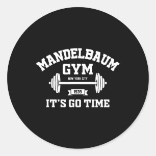 Mandelbaum Gym It's Go Time - Black  Classic Round Sticker