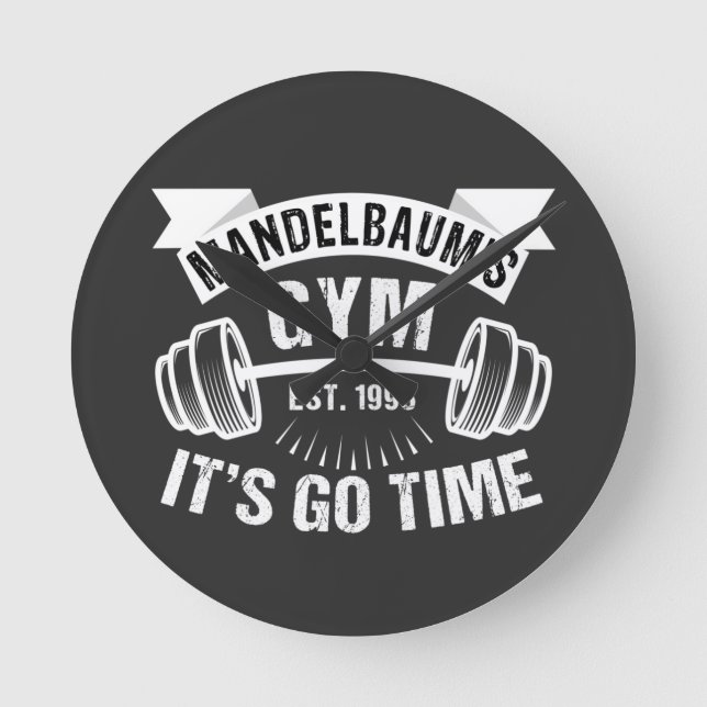 Mandelbaum’s Gym It’s Go Time Round Clock (Front)