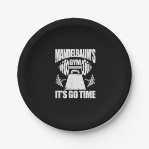Mandelbaum's Gym Funny Bodybuilding Gym Workout Paper Plate