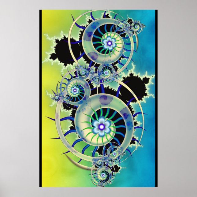 Mandelbrot Fractal Art Poster (Front)