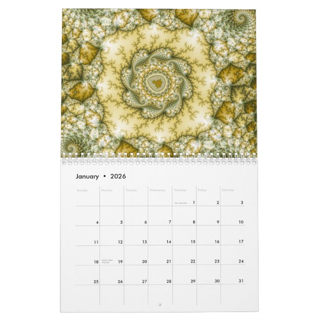 Mandelbrot Fractal Calendar 2014 (Jan 2026)