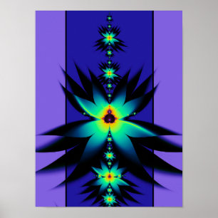 Mandelbrot Fractal Flowers  Poster