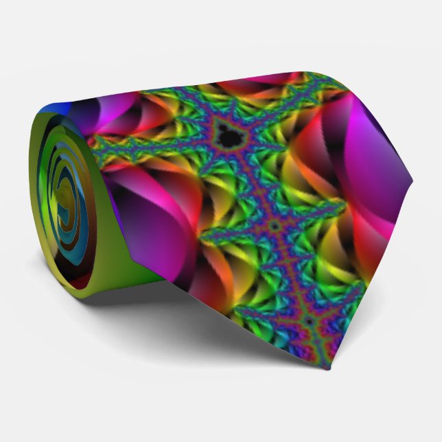 Mandelbrot Fractal Necktie (Rolled)