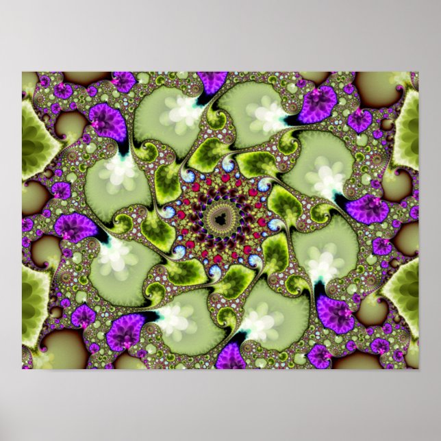 Mandelbrot Fractal Zoom Poster (Front)