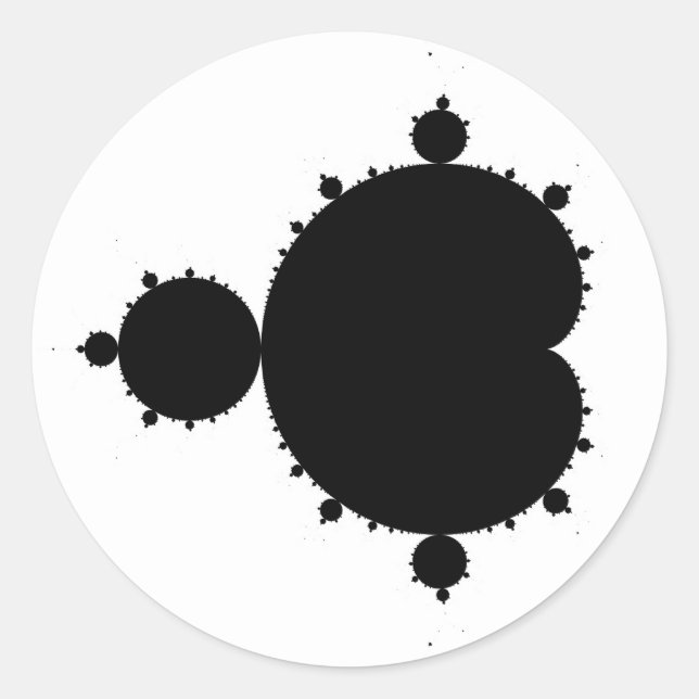 Mandelbrot Set 01 - Fractal Classic Round Sticker (Front)