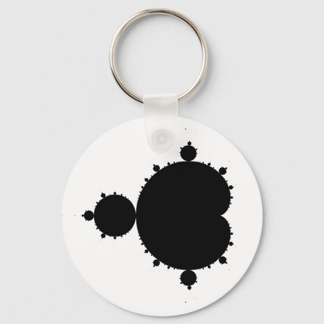 Mandelbrot Set 01 - Fractal Key Ring (Front)