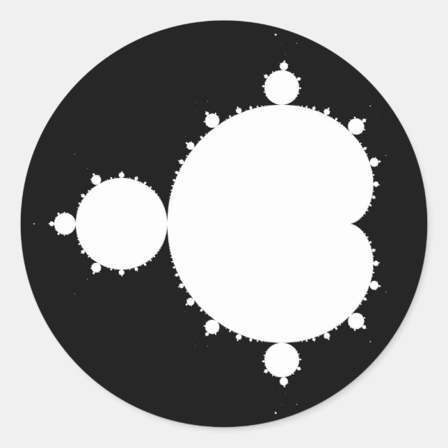 Mandelbrot Set 02 - Fractal Classic Round Sticker (Front)