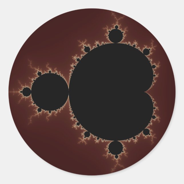 Mandelbrot Set 08 - Fractal Classic Round Sticker (Front)