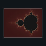 Mandelbrot Set 08 - Fractal Postcard<br><div class="desc">This is the entire mandelbrot set in beautiful dark red colours. No layer or photoshop effects have been added (less is more). Rendered at very high resolution.</div>