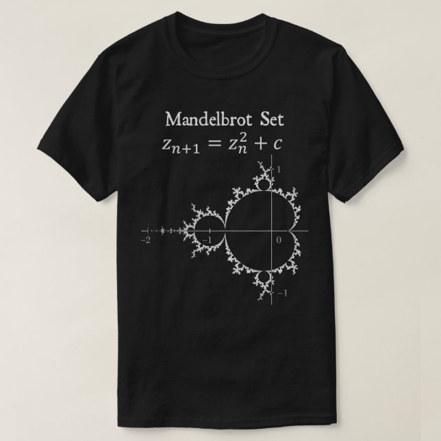 Mandelbrot Set Chaos Butterfly Physics Math Teache T-Shirt (Design Front)