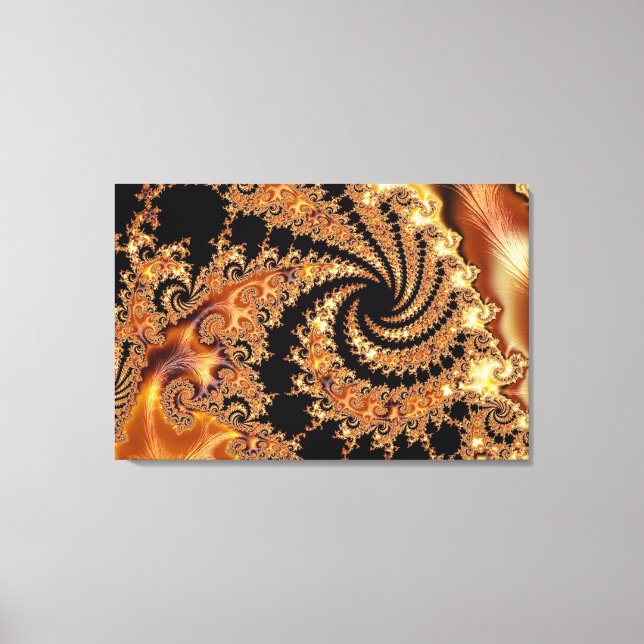 Mandelbrot Set Fractal Digital Art Toffee Canvas Print (Front)