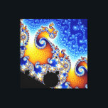 Mandelbrot Set Satellite Double Spiral Fractal Canvas Print<br><div class="desc">The Mandelbrot set is a mathematical set of points whose boundary is a distinctive and easily recognisable two-dimensional fractal shape. The set is closely related to Julia sets (which include similarly complex shapes) and is named after the mathematician Benoit Mandelbrot,  who studied and popularised it.</div>