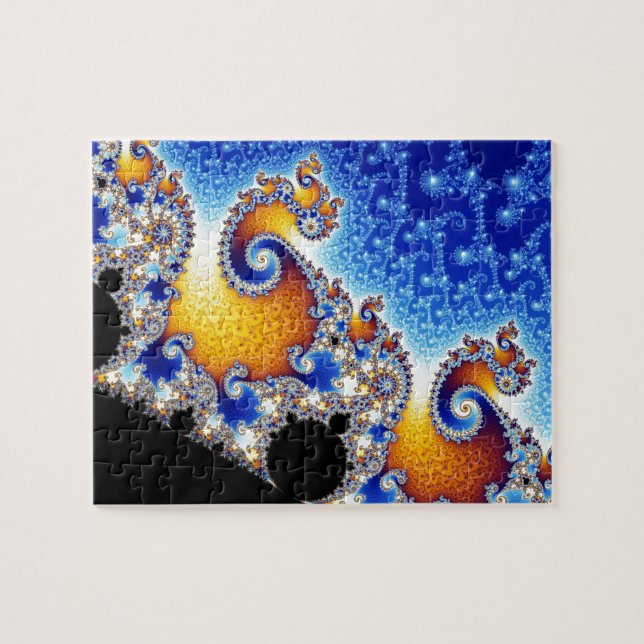 Mandelbrot Set Satellite Double Spiral Fractal Jigsaw Puzzle (Horizontal)