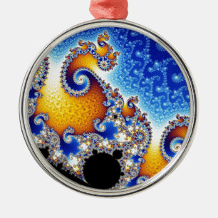 Mandelbrot Set Satellite Double Spiral Fractal Metal Tree Decoration