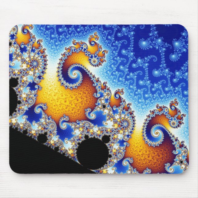 Mandelbrot Set Two-Dimensional Fractal Shape Mouse Mat (Front)