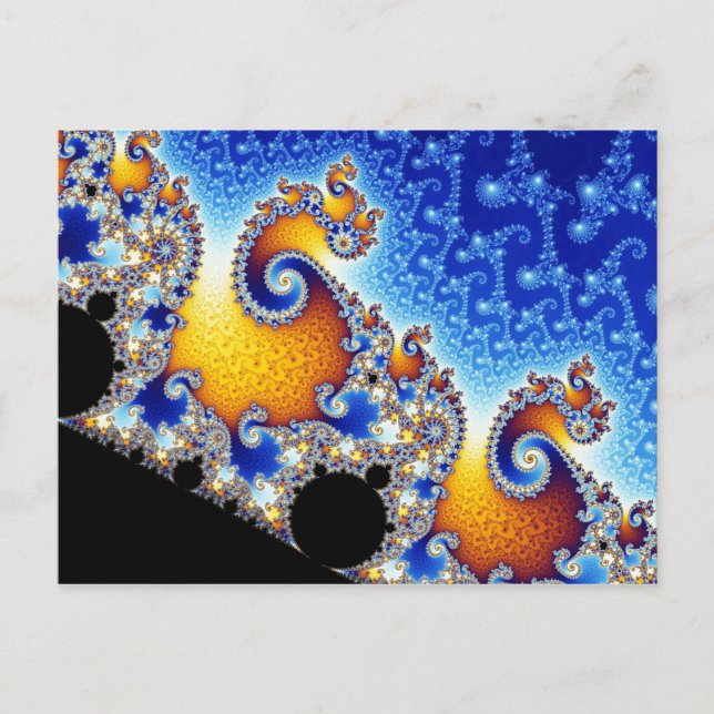 Mandelbrot Set Two-Dimensional Fractal Shape Postcard (Front)
