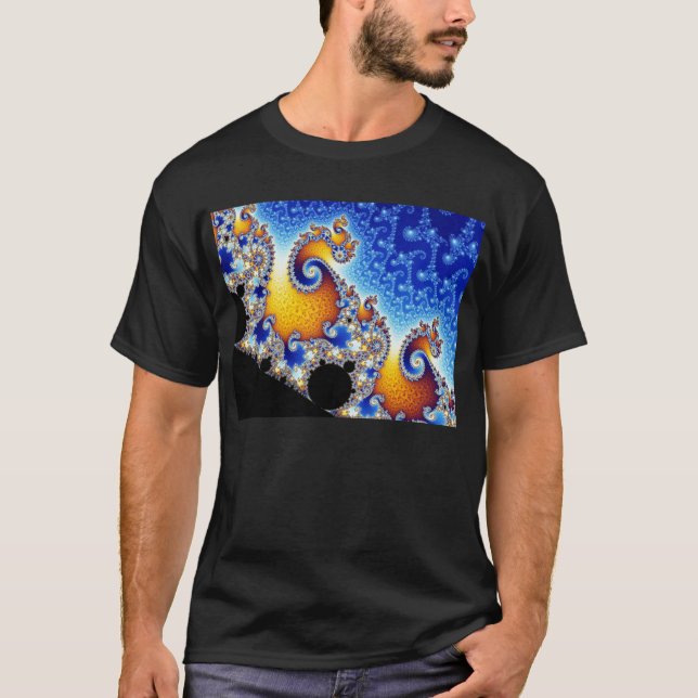 Mandelbrot Set Two-Dimensional Fractal Shape T-Shirt (Front)