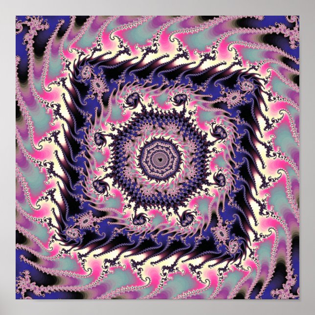 Mandelbrot Set Zoom Fractal Poster (Front)