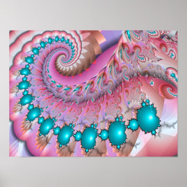 Mandelbrot Spiral Poster (Front)