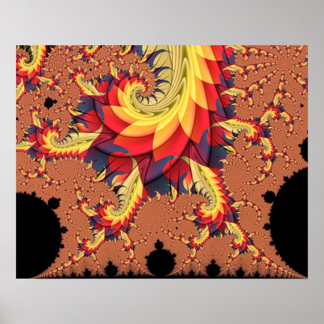 Mandelbrot Spirals Poster (Front)