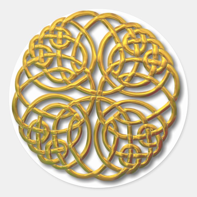 Mandella gold classic round sticker (Front)
