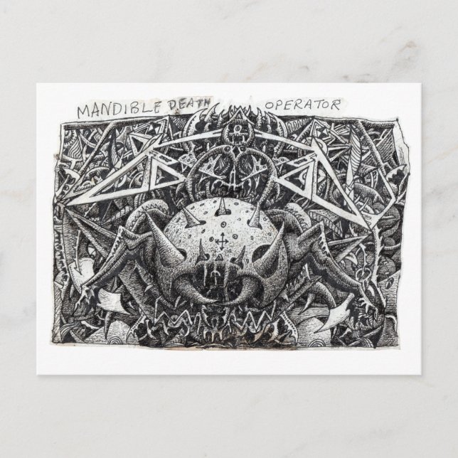 Mandible Death Operator by Brian Benson Postcard (Front)