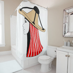 Mandil w Chachiya: Symbols of Jebala Identity Shower Curtain