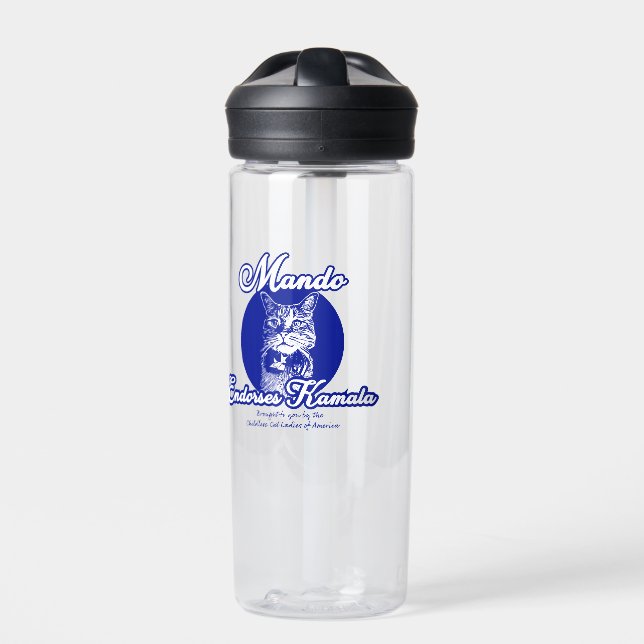 Mando Endorses Kamala Water Bottle (Front)