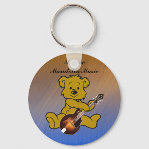 MANDOLIN BEAR-KEYCHAIN KEY RING