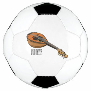 Mandolin cartoon illustration football