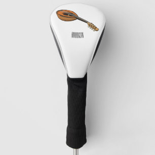 Mandolin cartoon illustration golf head cover