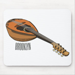 Mandolin cartoon illustration mouse mat