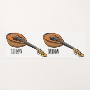Mandolin cartoon illustration yoga mat