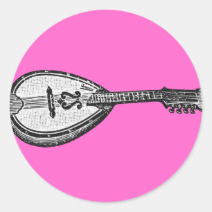 Mandolin Classic Round Sticker
