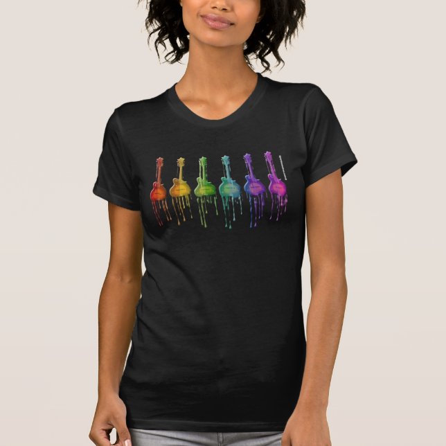 Mandolin F-style in Rainbow Colours T-Shirt (Front)