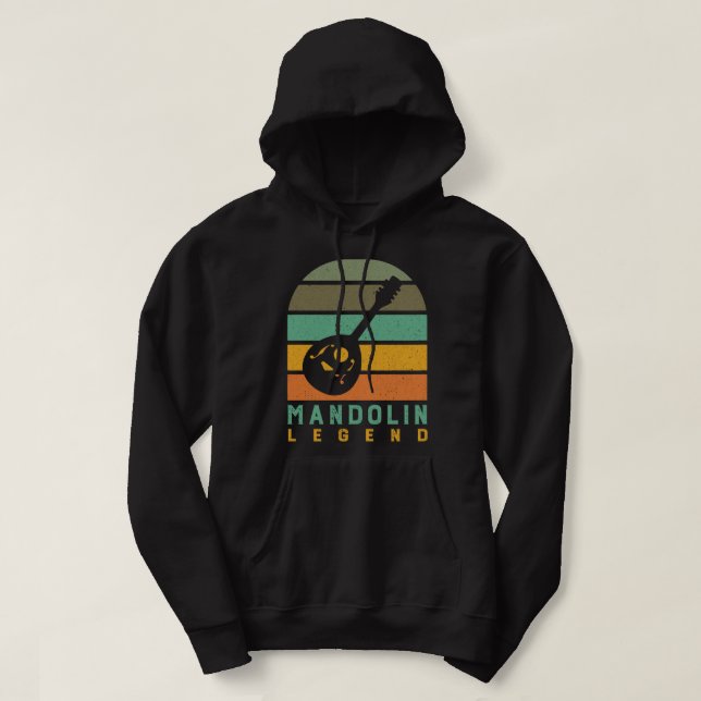 Mandolin Lover Musician Mandolin Legend Funny Sayi Hoodie (Design Front)