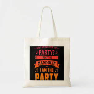 Mandolin Lover player party tee Tote Bag