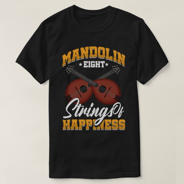 Mandolin Lover Player String Instruments Bluegrass T-Shirt (Design Front)