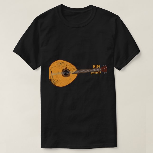 Mandolin Lover Praise Him With The Strings PSALM 1 T-Shirt (Design Front)