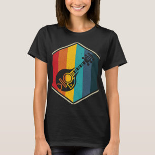 Mandolin Lover retro hexagon vintage mandolin play T-Shirt