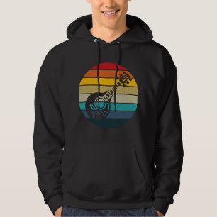 Mandolin Lover retro sunset vintage mandolin playe Hoodie