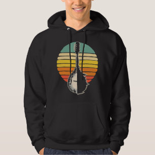 Mandolin Lover Trees Reflection 80s Retro Sunset B Hoodie