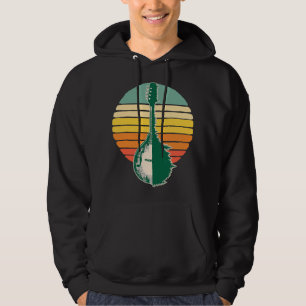 Mandolin Lover Trees Reflection 80s Retro Sunset B Hoodie