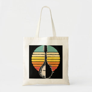 Mandolin Lover Trees Reflection 80s Retro Sunset B Tote Bag